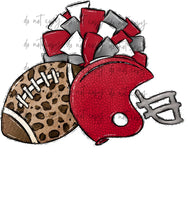 Load image into Gallery viewer, Football Pom Helmet (Add Name) Customized DTF TRANSFER