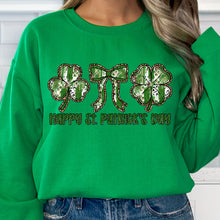 Load image into Gallery viewer, Happy St Patrick’s Day Leopard Polka Shamrock Bow TRANSFER DWS FEB 26