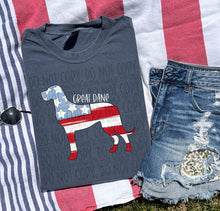 Load image into Gallery viewer, Patriotic Dog Designs White Text SWD MAY DROPDOWN TRANSFER