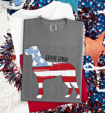 Load image into Gallery viewer, Patriotic Dog Designs Black Text SWD MAY DROPDOWN TRANSFER