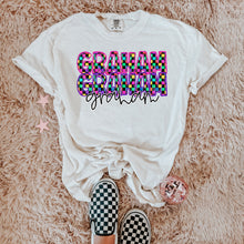 Load image into Gallery viewer, Colorful Checkered Stacked Mascot Dropdown TRANSFER CAP