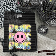 Load image into Gallery viewer, Rainbow Checker Pink Happy Stacked Mascots Dropdown TRANSFER CAP JUNE 25