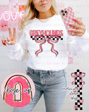 Load image into Gallery viewer, Sweet Bow Checkered Mascots With SLEEVE OPTION TRANSFER CAP JAN
