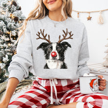 Load image into Gallery viewer, Christmas Red Nose Antler Dogs Dropdown TRANSFER