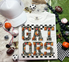 Load image into Gallery viewer, Basketball Faux Embroidery Checkered Mascots DROPDOWN TRANSFER CAP