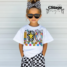 Load image into Gallery viewer, 100 Days Checker Dotted Bow TRANSFER CSTAGE JAN 26 100 DAYS OF SCHOOL COLLAB CDC X CSTAGE X SCG X UMC