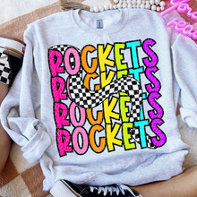 Load image into Gallery viewer, 80’s Stacked Checker Mascots DROPDOWN TRANSFER CSD FEB 26