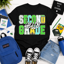 Load image into Gallery viewer, Hello Grade Green Checker Pencil DROPDOWN TRANSFER PARJO JULY 26