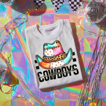 Load image into Gallery viewer, Pink Teal Gold Glitter Checker Mascots Dropdown TRANSFER CST JUNE