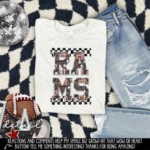Load image into Gallery viewer, Football Faux Embroidery Checkered Mascots DROPDOWN TRANSFER CAP 24