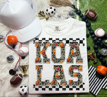 Load image into Gallery viewer, Basketball Faux Embroidery Checkered Mascots DROPDOWN TRANSFER CAP