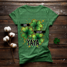 Load image into Gallery viewer, One Lucky Shamrock Gold Glitter DROPDOWN TRANSFER REVEL FEB 26