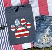 Load image into Gallery viewer, Patriotic Dog Designs White Text SWD MAY DROPDOWN TRANSFER