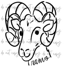 Load image into Gallery viewer, Doodle Single Color Mascots Dropdown TRANSFER