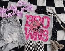 Load image into Gallery viewer, PINK Football Team Helmet Faux Embroidery DROPDOWN TRANSFER TGG
