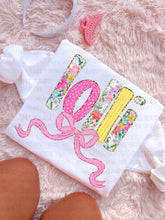 Load image into Gallery viewer, Floral Polka Gold Glitter Titles DROPDOWN TRANSFER CARTER APR 26