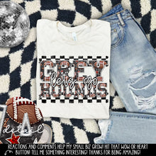Load image into Gallery viewer, Let’s Go Football Faux Embroidery Checkered Mascots DROPDOWN TRANSFER CAP 24