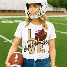 Load image into Gallery viewer, Love Football Flower Bow Mascot DROPDOWN TRANSFER HMWK JUNE 25