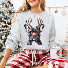 Load image into Gallery viewer, Christmas Red Nose Antler Dogs Dropdown TRANSFER