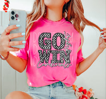 Load image into Gallery viewer, Go Fight Win Checkered Rhinestone Mascots DROPDOWN TRANSFER FDC 24