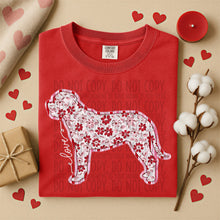 Load image into Gallery viewer, Valentine Red Floral Dog Breed Option DROPDOWN TRANSFER SWD DEC 25