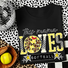 Load image into Gallery viewer, This Mama Loves Softball Leopard Checker TRANSFER DWS FEB 26