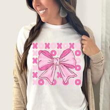 Load image into Gallery viewer, Xoxo Stacked Pink Light Pink Bow TRANSFER CSD