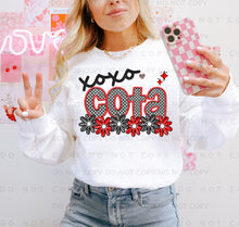 Load image into Gallery viewer, XOXO Red Black Checkered Names DROPDOWN TRANSFER CAP JAN