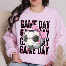 Load image into Gallery viewer, Game Day Stacked Painted Ball Pink Bow Sport Dropdown TRANSFER SDD FEB 26