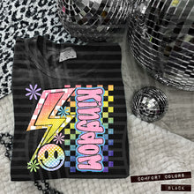 Load image into Gallery viewer, Sideways Rainbow Checker Bolt Happy Mascots Dropdown TRANSFER CAP JUNE