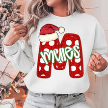 Load image into Gallery viewer, Dotted Letter Santa Hat Mascot DROPDOWN TRANSFER CSD
