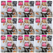 Load image into Gallery viewer, Pink Out Mascot Gold Glitter Chenille DROPDOWN TRANSFER