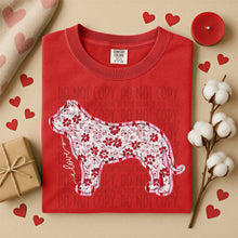 Load image into Gallery viewer, Valentine Red Floral Dog Breed Option DROPDOWN TRANSFER SWD DEC 25