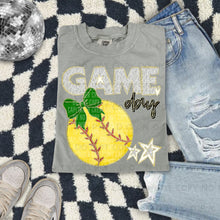 Load image into Gallery viewer, Dalmatian Game Day Softball With Bow DROPDOWN TRANSFER CAP FEB