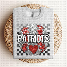 Load image into Gallery viewer, Baseball Mascots Faux Embroidery Checkered Sequin DROP DOWN TRANSFER ECHT 24