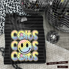 Load image into Gallery viewer, Rainbow Checker Happy Stacked Mascots Dropdown TRANSFER CAP JUNE 25