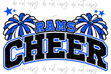 Load image into Gallery viewer, Cheer Glitter Poms Mascots TRANSFER CYBER JUNE 26