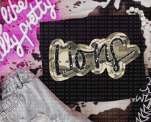 Load image into Gallery viewer, Camo Faux Applique Teams DROPDOWN TRANSFER ECHT JUNE