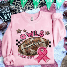 Load image into Gallery viewer, Pink Out Football Faux Embroidery Mascot DROPDOWN TRANSFER HMWK 24
