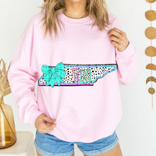 Load image into Gallery viewer, Pink Teal Dalmatian Bow States (All 50 states available) DTF TRANSFER