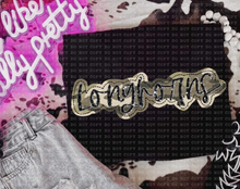 Load image into Gallery viewer, Camo Faux Applique Teams DROPDOWN TRANSFER ECHT JUNE