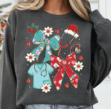 Load image into Gallery viewer, Christmas Nurse Bow Collage TRANSFER ET OCT 25