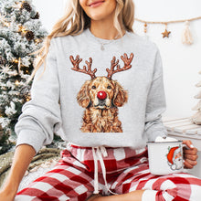 Load image into Gallery viewer, Christmas Red Nose Antler Dogs Dropdown TRANSFER