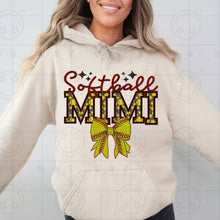 Load image into Gallery viewer, Softball Names Bow Faux Embroidery TRANSFER HMWK JAN