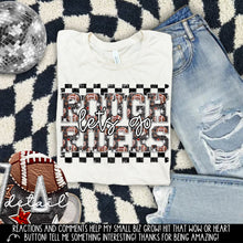 Load image into Gallery viewer, Let’s Go Football Faux Embroidery Checkered Mascots DROPDOWN TRANSFER CAP 24