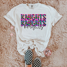 Load image into Gallery viewer, Colorful Checkered Stacked Mascot Dropdown TRANSFER CAP