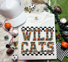 Load image into Gallery viewer, Basketball Faux Embroidery Checkered Mascots DROPDOWN TRANSFER CAP