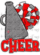 Load image into Gallery viewer, Cheer Megaphone (Add Name) Customized DTF TRANSFER