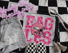 Load image into Gallery viewer, PINK Football Team Helmet Faux Embroidery DROPDOWN TRANSFER TGG