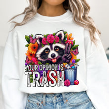 Load image into Gallery viewer, Your Opinion Is Trash Raccoon TRANSFER